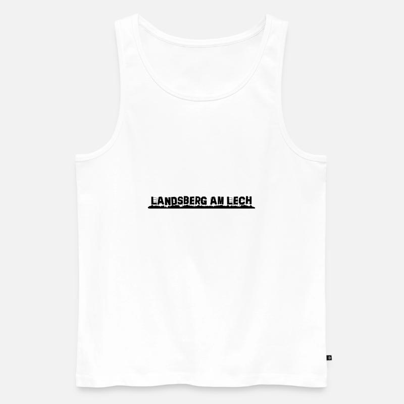 Landsberg am Lech - Männer Premium Bio Tank Top - Weiß