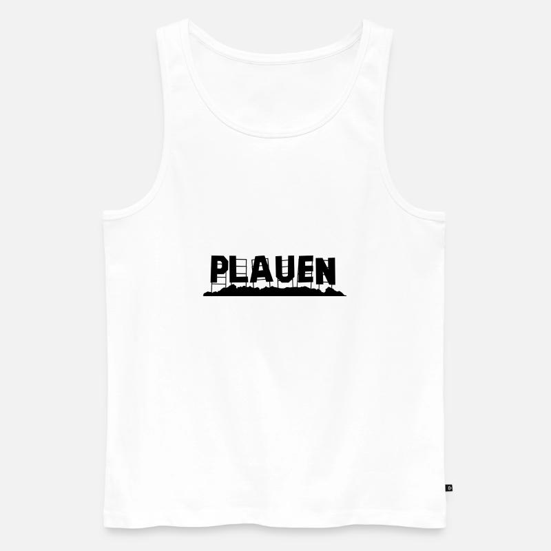 Plauen - Männer Premium Bio Tank Top - Weiß
