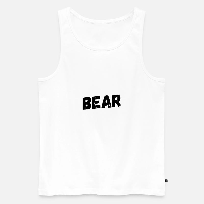 bear - Männer Premium Bio Tank Top - Weiß