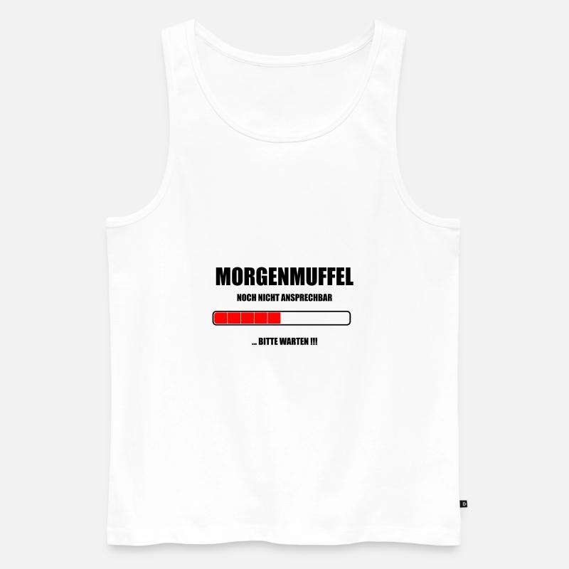 Morgenmuffel Loading - Männer Premium Bio Tank Top - Weiß