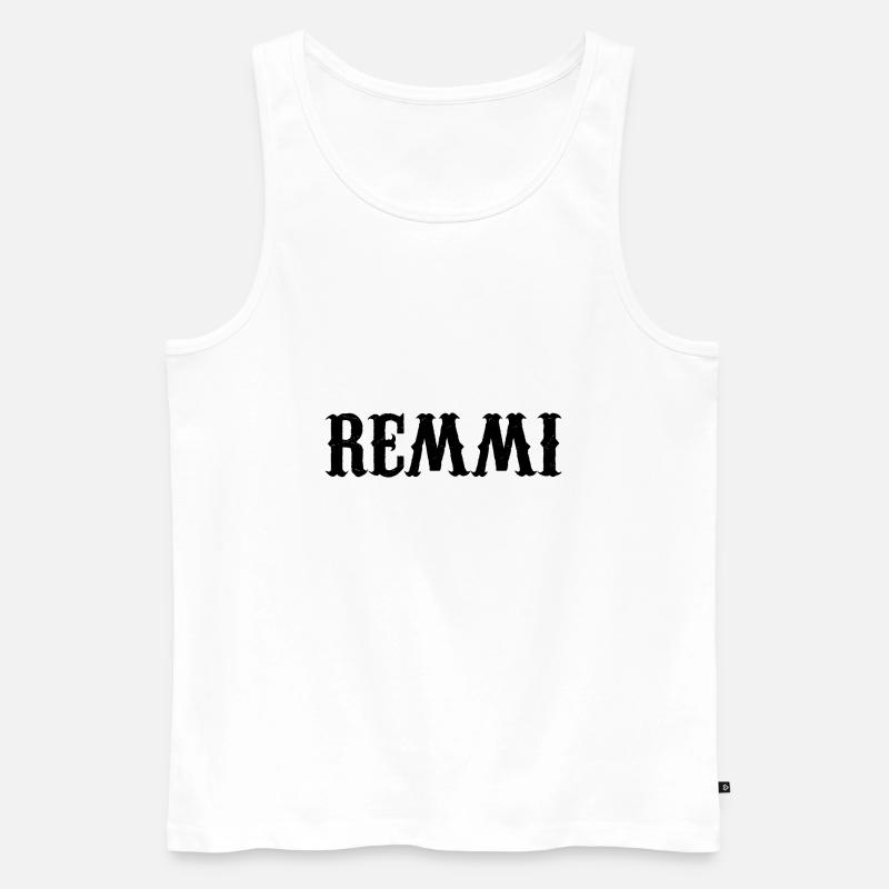 Remmi Demmi Paardesign Geschenk - Männer Premium Bio Tank Top - Weiß