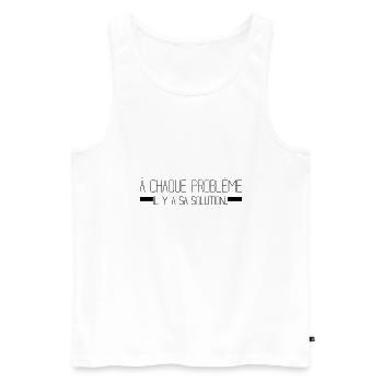 math,maths,mathématiques,citation - Débardeur bio Premium Homme - blanc - Devant - AI Model Male 178 light (178cm)