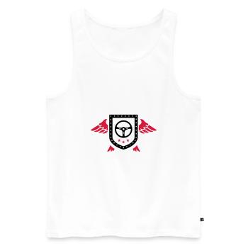 Driver / Car / Truck / Quad - Men's Premium Organic Tank Top - white - Front - Michal (187cm)