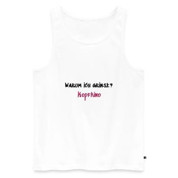 Kopfkino - Männer Premium Bio Tank Top - Weiß - Vorne - Michal (187cm)