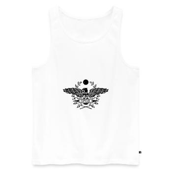 SPQR Adler Roman Legion Flagge Wappen Reich - Männer Premium Bio Tank Top - Weiß - Vorne - AI Model Male 178 light (178cm)