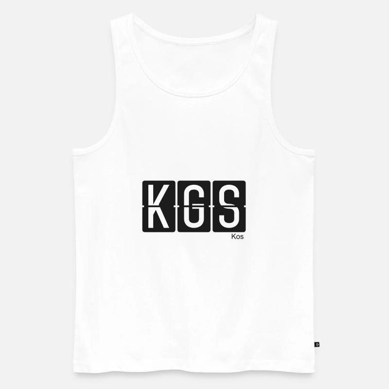 Kos - Männer Premium Bio Tank Top - Weiß