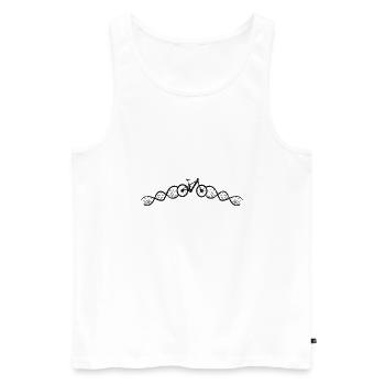 Bicycle Mountain Bike Cycling Cycling Tour Cycling - Men's Premium Organic Tank Top - white - Front - Michal (187cm)