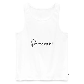 Pferd - Men's Premium Organic Tank Top - white - Front - AI Model Male 178 light (178cm)