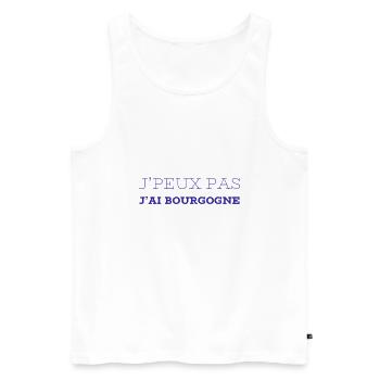 J'peux pas j'ai Bourgogne (bleu) - Débardeur bio Premium Homme - blanc - Devant - Michal (187cm)