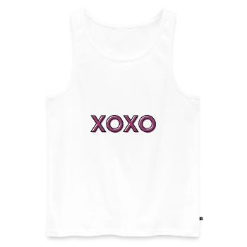 xoxo - Débardeur bio Premium Homme - blanc - Devant - AI Model Male 178 light (178cm)
