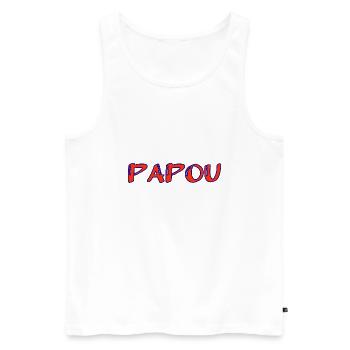 PAPUAN. FATHER's DAY. HAPPY BIRTHDAY DAD. DAD. DAD - Men's Premium Organic Tank Top - white - Front - Michal (187cm)