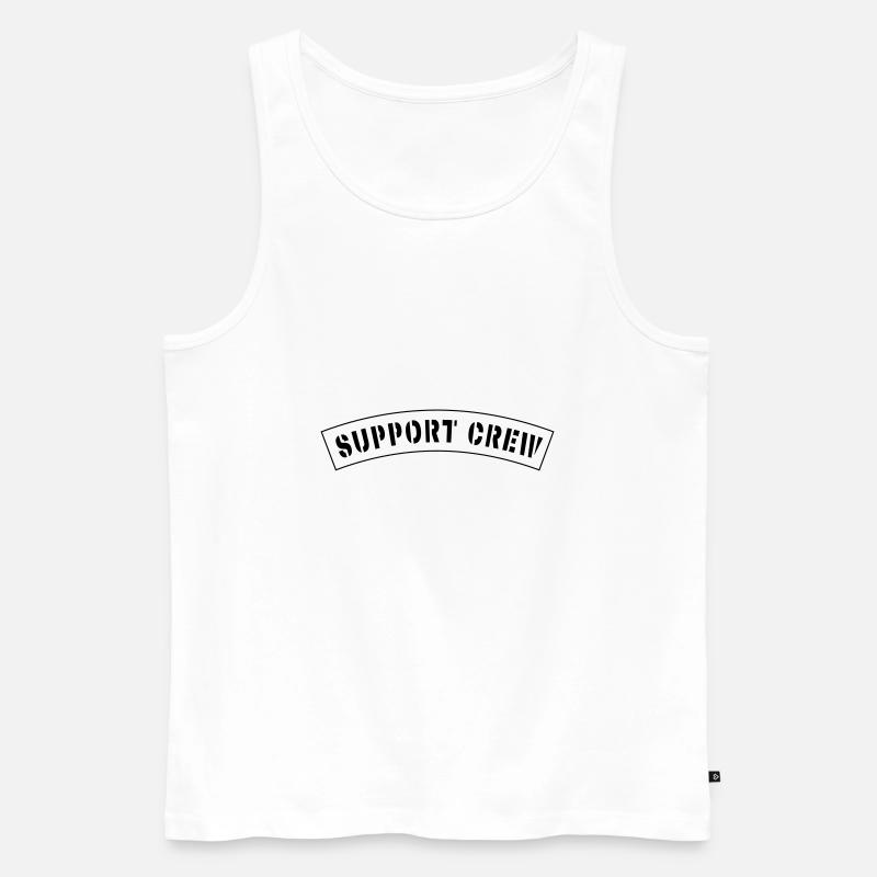 Support Crew Style Patch - Männer Premium Bio Tank Top - Weiß