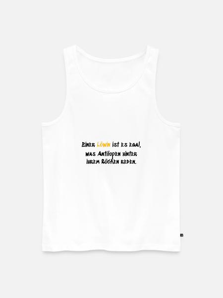 Einer Löwin - Männer Premium Bio Tank Top - Weiß
