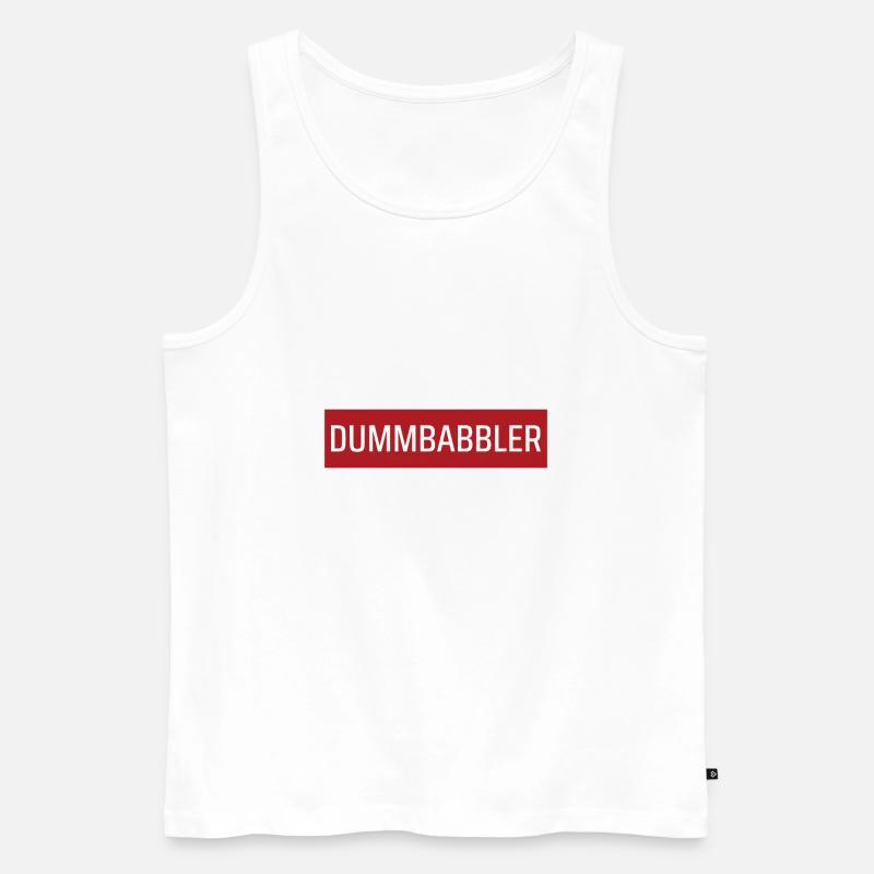 Pfälzisch Dummbabbler Pfälzer - Männer Premium Bio Tank Top - Weiß