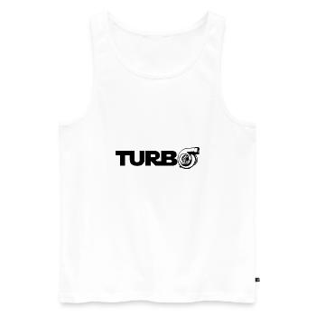 Turbolader - Tuning - Männer Premium Bio Tank Top - Weiß - Vorne - Michal (187cm)