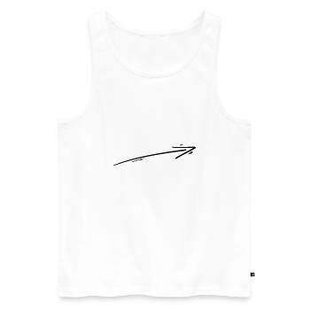 Pfeil Symbol 02 Zeichenfläche 2 - Männer Premium Bio Tank Top - Weiß - Vorne - Michal (187cm)