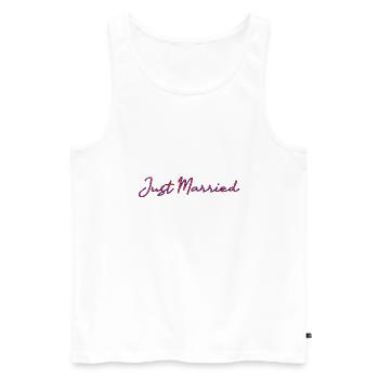 ICH HABE GERADE GEHEIRATET. Junggesellinnenabschied. HEILIGER VALENTINSTAG. PAAR - Männer Premium Bio Tank Top - Weiß - Vorne - Michal (187cm)
