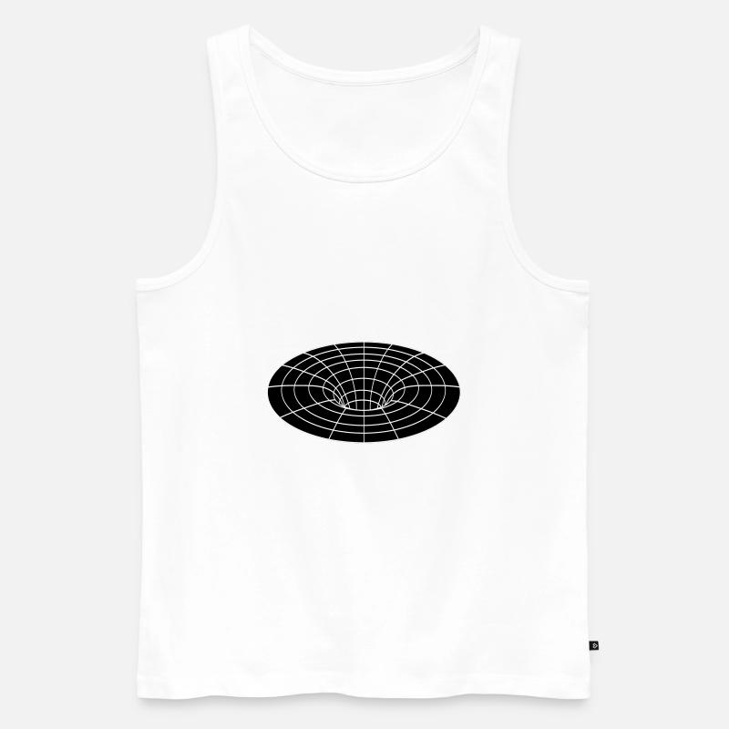 schwarzes Loch - Männer Premium Bio Tank Top - Weiß