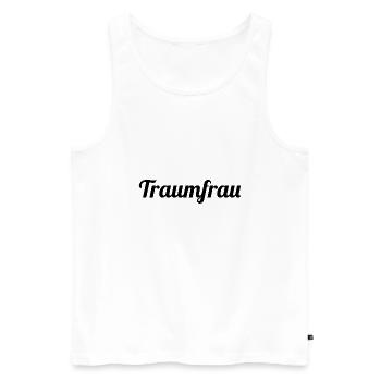 Traumfrau - Männer Premium Bio Tank Top - Weiß - Vorne - Michal (187cm)