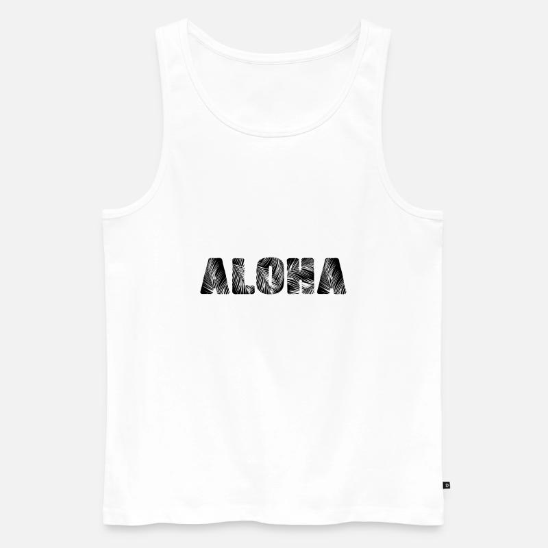 Aloha - Männer Premium Bio Tank Top - Weiß