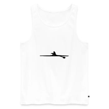 rowing - woman - aviron - Débardeur bio Premium Homme - blanc - Devant - Michal (187cm)