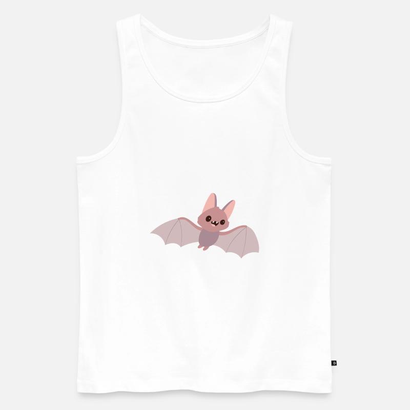 Fledermaus - Männer Premium Bio Tank Top - Weiß