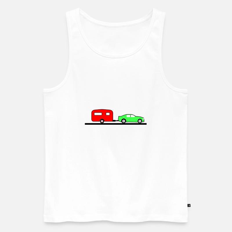 Auto - Männer Premium Bio Tank Top - Weiß