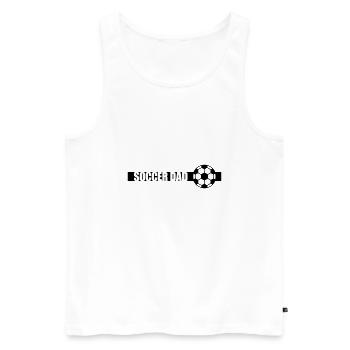 Stripe Soccer Dad Logo - Débardeur bio Premium Homme - blanc - Devant - AI Model Male 178 light (178cm)