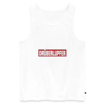 Drüberlupfer Lustiger Kreisliga Fußball Spruch - Männer Premium Bio Tank Top - Weiß - Vorne - Michal (187cm)