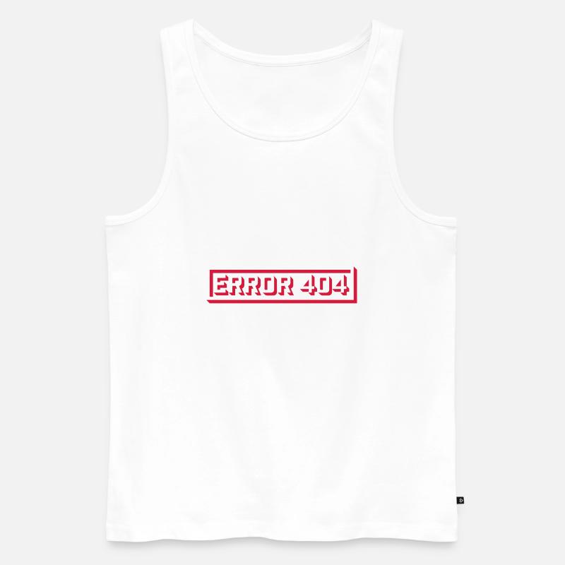 Meldung Error 404 Computer - Männer Premium Bio Tank Top - Weiß