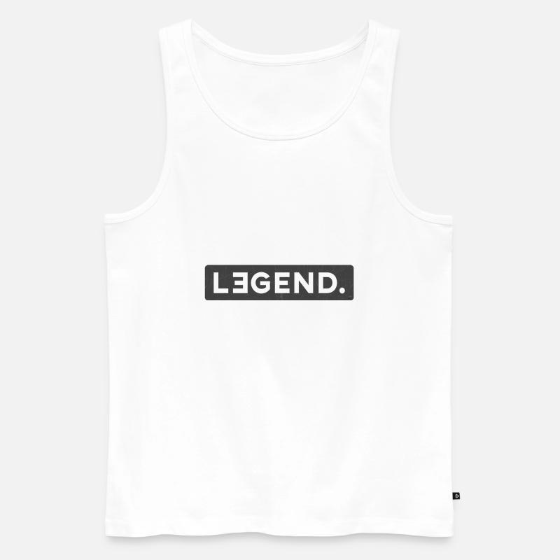 LEGEND & LEGACY - Männer Premium Bio Tank Top - Weiß