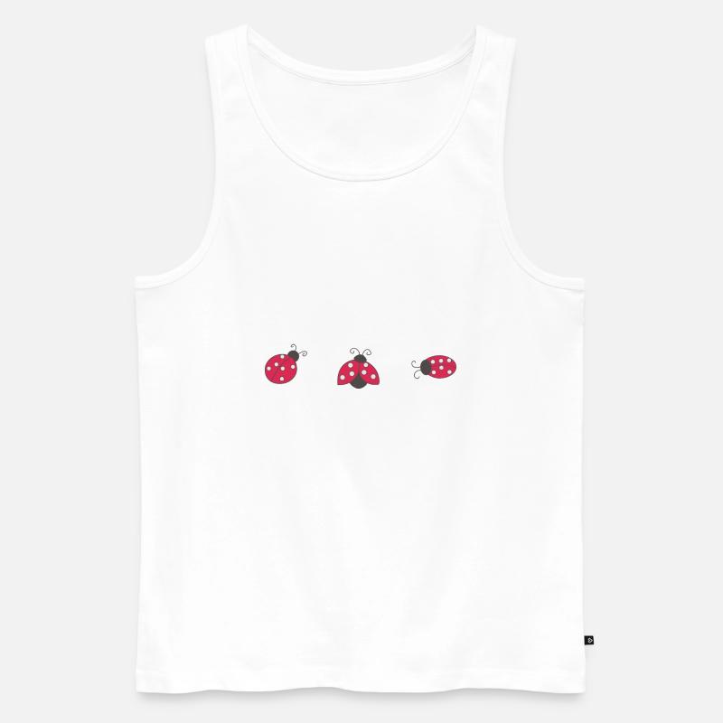 3 Marienkäfer - Männer Premium Bio Tank Top - Weiß