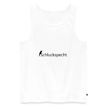 Schluckspecht - Männer Premium Bio Tank Top - Weiß - Vorne - Michal (187cm)