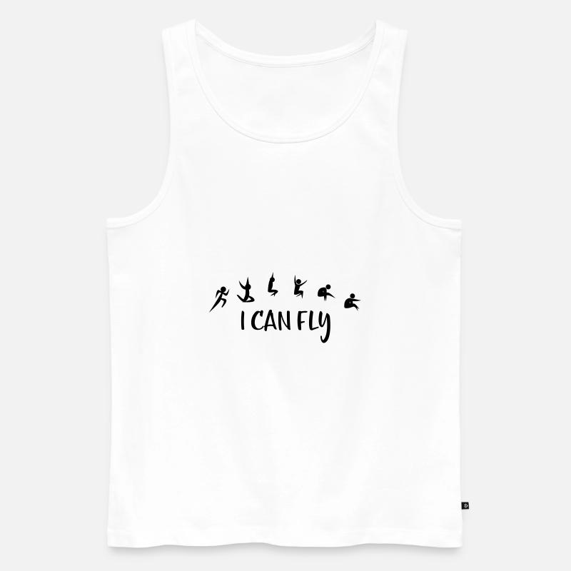 Weitsprung - Männer Premium Bio Tank Top - Weiß