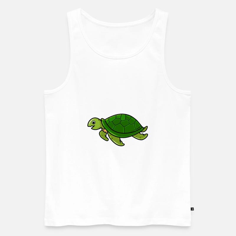 Schildkröte - Männer Premium Bio Tank Top - Weiß