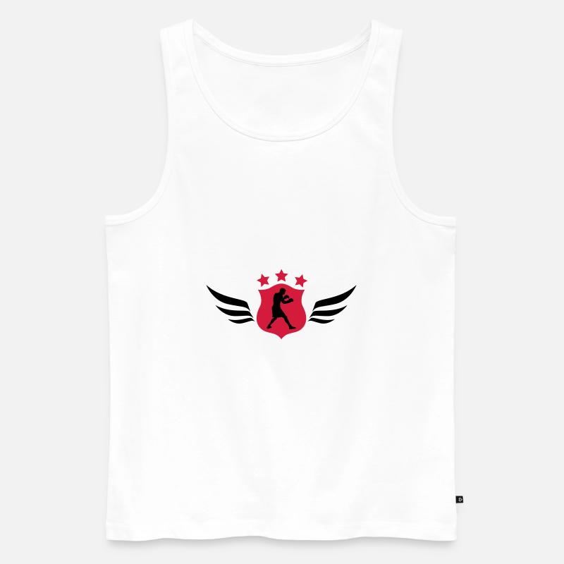 Boxen - Boxer - Männer Premium Bio Tank Top - Weiß