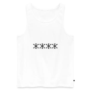 Schneeflocken - Snow - Männer Premium Bio Tank Top - Weiß - Vorne - AI Model Male 178 light (178cm)