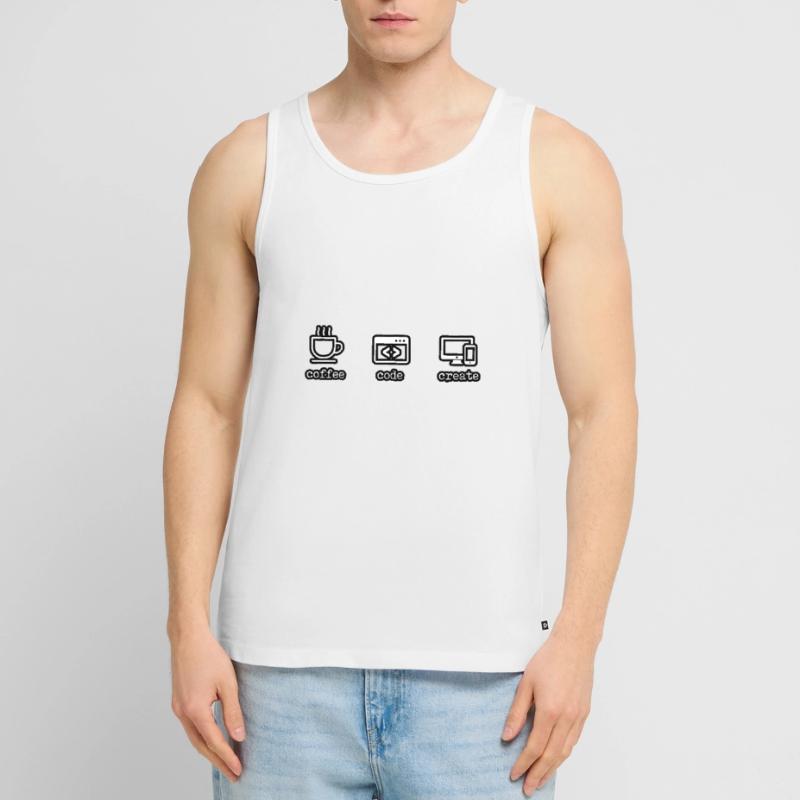 Coffee Code Create - gift idea for students Men's Premium Organic Tank Top