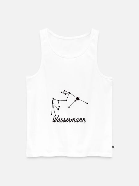 Sternzeichen Wassermann - Tierkreiszeichen - Männer Premium Bio Tank Top - Weiß
