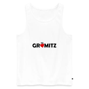 Grömitz - Ostsee - Schleswig Holstein - Ostseebad - Männer Premium Bio Tank Top - Weiß - Vorne - AI Model Male 178 light (178cm)