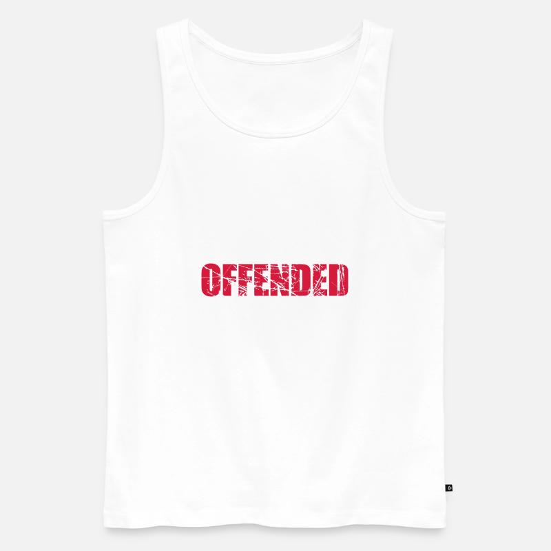Kratzer Risse Offended - Männer Premium Bio Tank Top - Weiß