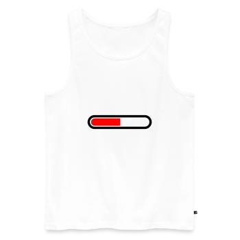 Loading bar vector loaded Loading Design 004 - Men's Premium Organic Tank Top - white - Front - AI Model Male 178 light (178cm)