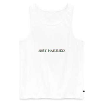 I LOVE YOU. SAINT VALENTINE. bachelorette party. LOVE. I LOVE YOU. - Men's Premium Organic Tank Top - white - Front - Michal (187cm)