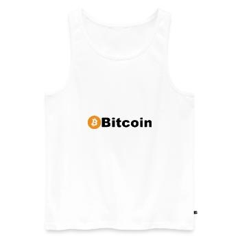 Bitcoin Design - Männer Premium Bio Tank Top - Weiß - Vorne - AI Model Male 178 light (178cm)