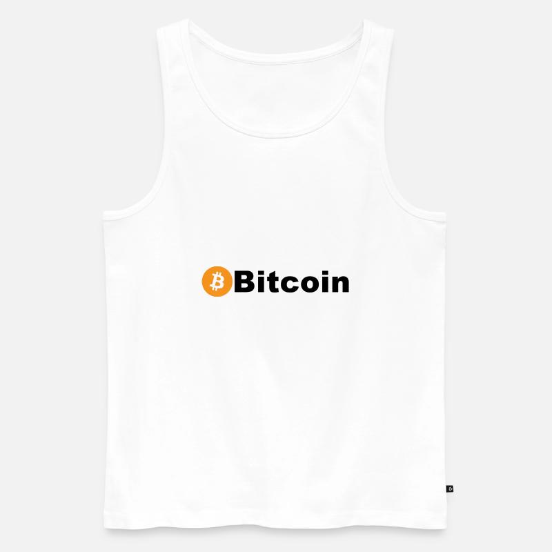 Bitcoin Design - Männer Premium Bio Tank Top - Weiß