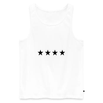Stars - Men's Premium Organic Tank Top - white - Front - AI Model Male 178 light (178cm)