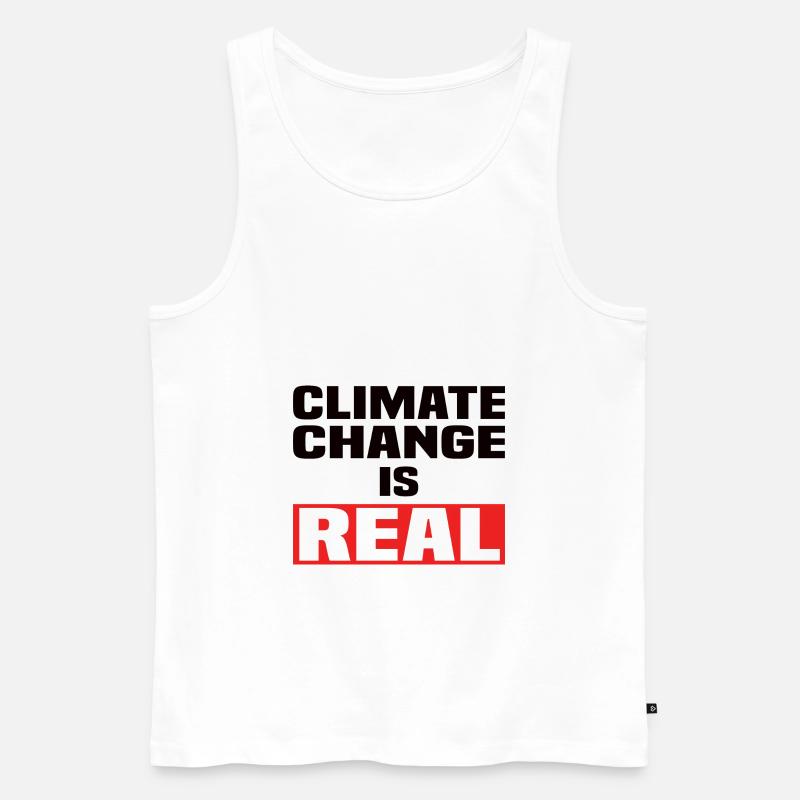 Climate Change Is Real - Männer Premium Bio Tank Top - Weiß
