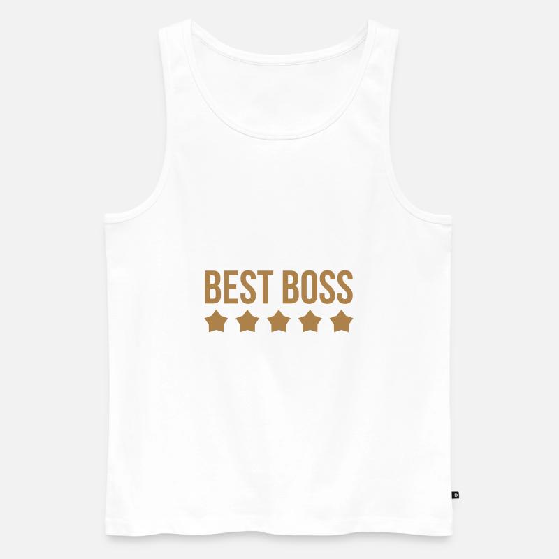 Bester Boss - Männer Premium Bio Tank Top - Weiß