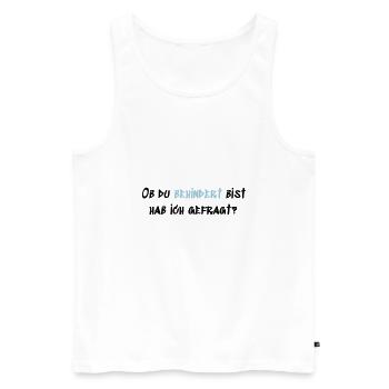 Behindert - Männer Premium Bio Tank Top - Weiß - Vorne - AI Model Male 178 light (178cm)