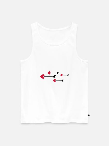 arrow heart love amor 802 - Männer Premium Bio Tank Top - Weiß